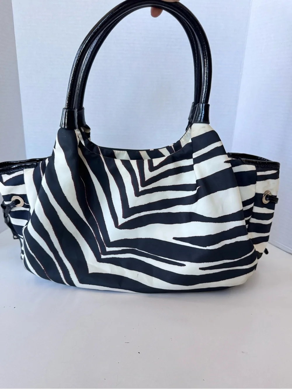 vintage Y2K kate spade zebra pattern shoulder bag purse *flaws